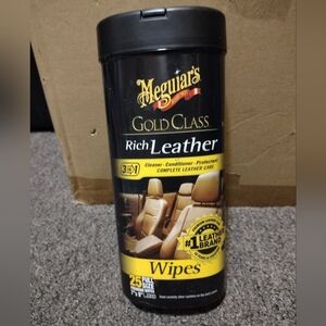Meguiar's Gold Class Rich Leather Wipes 25 Full Size Wipes